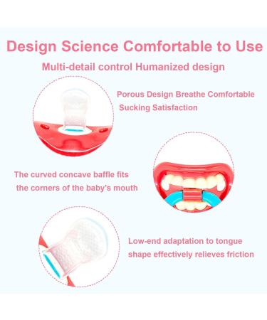Bexdug Orthodontic Pacifier for 6-18 Months | Funny Mustache Design | Perfect Gift for Boys & Girls | International Shipping Available - Buy Online on SooperMarket.com