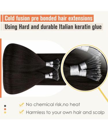 LaaVoo Nano Ring Hair Extensions 18 Inch 50s 50g Darkest Brown Nano Beads Hair Extensions Remy Straight Nano Tip Hair Extensions Real Human Hair #2 18 Inch 1.22Nano#2 - Buy Online on SooperMarket.com