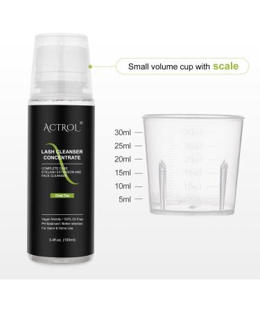 Eyelash Cleanser Concentrate Green Tea 100ml Professional Lash Extensions Shampoo Natural Foaming Cleanser DIY Paraben & Sulfate Free Non-lrritating Wash for Extensions Lashes with Salon Home Care-Makes 60ml Bottles Eyelash Shampoo Green tea 1 count (Pack - Buy Online on SooperMarket.com
