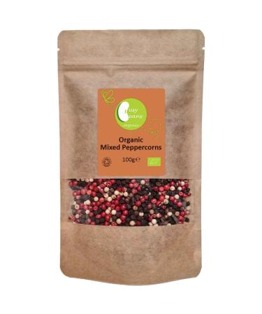Organic Mixed Peppercorns - Certified Organic - by Busy Beans Organic (100g)