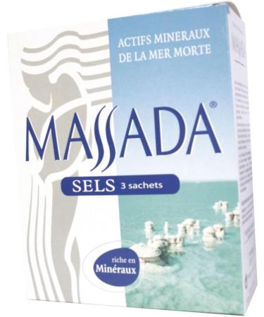 Massada Sels de La Mer Morte - 3 Sachets x 200g | Premium Dead Sea Salt for Skincare | International Shipping Available - Buy Online on SooperMarket.com