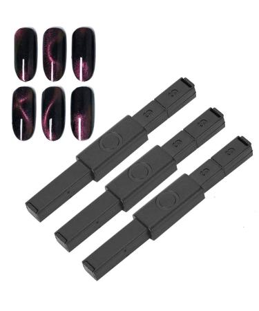 3pcs Nail Polish Magnetic Stick Nail Art Cat Eye Gel Polish Magnet Board Double Head Magnetic Plate DIY Manicure Tool