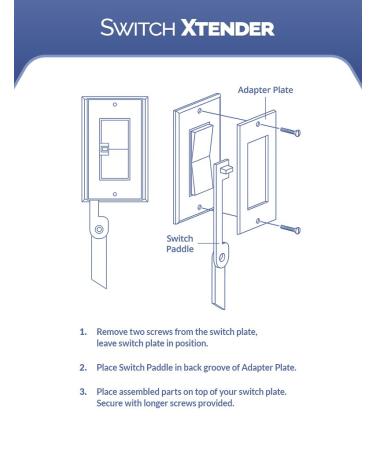 2-Pack Toddler Light Switch Extender for Decora/Rocker Switches - Buy Online on SooperMarket.com
