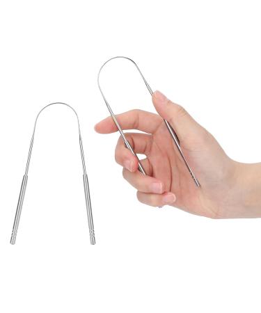 Stainless Steel Tongue Scraper - Effective Bad Breath Treatment for Adults | Robust Metal Tongue Cleaner for a Fresh Mouth - Buy Online on SooperMarket.com
