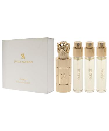 Swiss Arabian Oud 07 Giftset - Arabian Perfumes for Women and Men - Long Lasting Perfume - Floral Spicy Vanilla Perfume - 3 Bottles with Case - 4 pc - Buy Online on SooperMarket.com