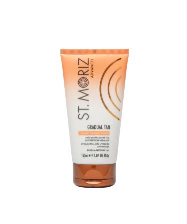 St. Moriz Advanced Illuminating Gradual Tanning Lotion | Hydrating Gradual Tan Moisturiser with Hyaluronic Acid & Shimmer Radiance Pigments | Builds up a Natural Glow in 1 to 3 Applications | 150ml