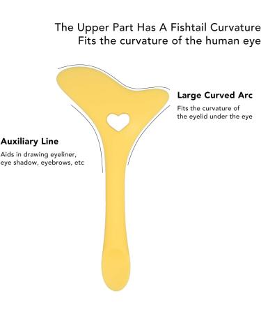 Stencils Multifunctional Eye Makeup Tool Silicone Aid Cream Applicator Mascara Shield Winged Tip for Eye Shadow Mascara Drawing (Yellow) - Buy Online on SooperMarket.com