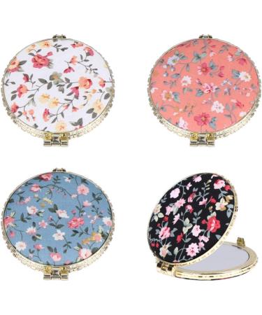 FRCOLOR 12pcs Floral Mirror Purses Women's Double-Sided Makeup Clutch - Portable Travel Vanity Gift for Girls - Buy Online on SooperMarket.com