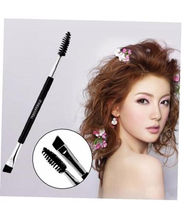 Duo Eyebrow Brush Set - Angled Brow & Mini Eyelash Brushes for Perfect Tinting | multifunctional Beauty Tools for Eyebrows & Lashes - Buy Online on SooperMarket.com