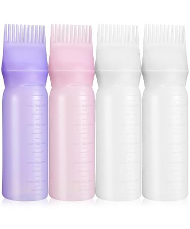 Beavorty 4 piece of hair oil bottle root ridge hair styling tools oil bottle for hair oil appliann