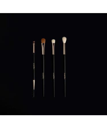 TB Tools for Beauty T4B Kashoki 412 Double-Sided Lash & Brow Brush | Durable Taklon Makeup Tool in Black & Gold - Buy Online on SooperMarket.com