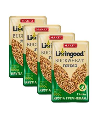 Makfa and Zhitnica Buckwheat 800g & 400g | Good Source Of Fiber & Protein | Whole Grain | Nutty Flavor | Healthy & Delicious Meals (4 Pack Makfa 800g) Makfa 800g 4 Pack