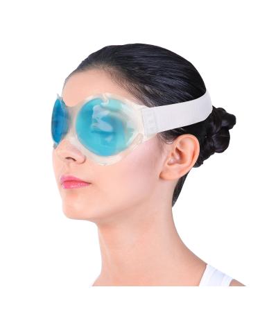 Cooling eye mask reusable gel mask hot cold compress for swollen eyes dry eyes dark circles relieves eye fatigue (blue)