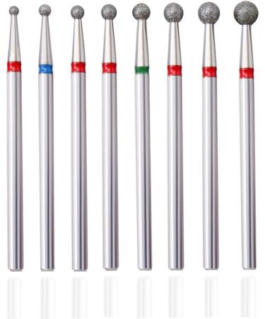 ERUIKA 8Pcs Ball Diamond Drill Bits Set - Nail File Gel Polishing Acrylic Manicure Pedicure Cuticle Tools - Buy Online on SooperMarket.com