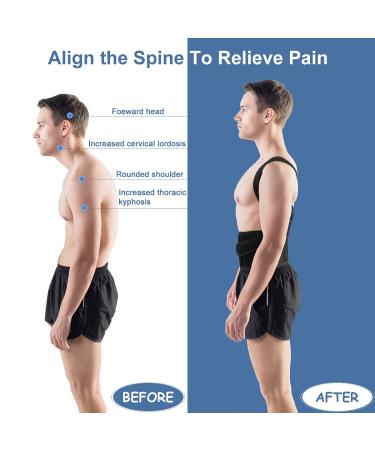 ABACKH Back Brace Posture Corrector for Women and Men - Adjustable Posture Back Brace for Upper and Lower Back Pain Relief - Improve Back Posture and Lumbar Support S(24"-29") Small - Buy Online on SooperMarket.com