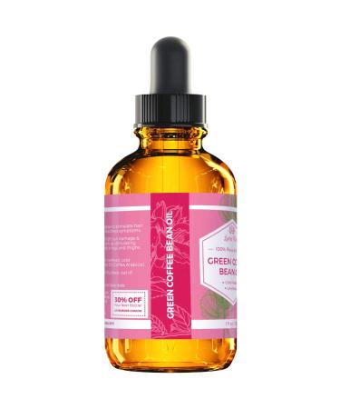 Leven Rose Green Coffee Bean Oil 1oz - 100% Natural Cold Pressed for Skin, Face, Eyes, Hair & Nails - Buy Online on SooperMarket.com
