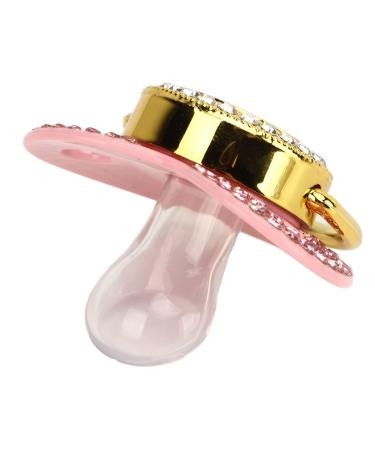Gold Baby Pacifier Set with Rhinestones - Lightweight Pacifier for 6-18 Months (Letter A) - Perfect for Home Use - Buy Online on SooperMarket.com