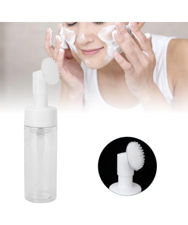 Silicone Brush Head Foaming Bottle Transparent Deep Clean Facial Pores Spiral Bottle Mouth Large Diameter Round Concave Bottom Fastening Pump Head Press Type Foaming Pump Head 150ML - Buy Online on SooperMarket.com
