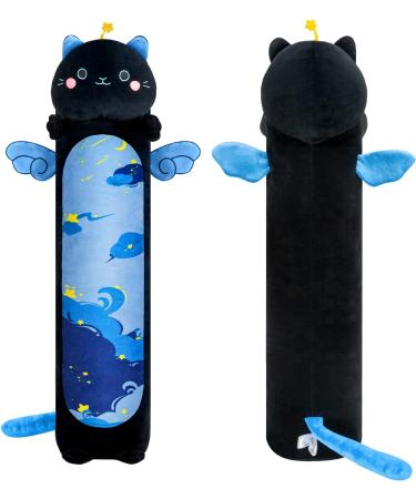 Mewaii 44in Long Cat Plush Pillow Stuffed Animal - Cute Soft Toy for Kids (Black) - Buy Online on SooperMarket.com