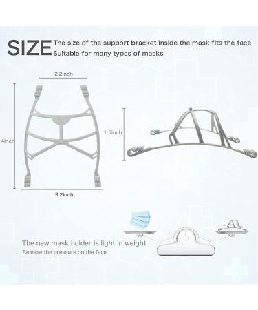 Awolf Face Mask Holder 3D Bracket 5-Pack Grey - Inner Support Frame for Cloth Masks - Protects Lipstick - Easy Breathing for Adults - Buy Online on SooperMarket.com