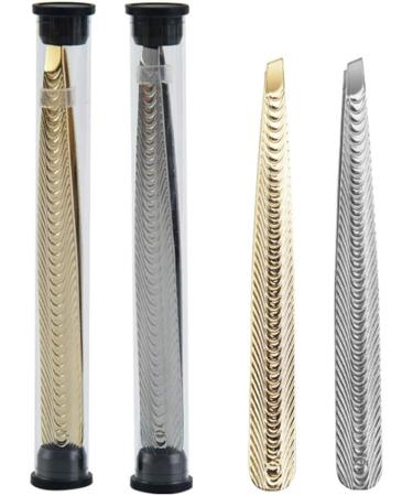 Desikixudy Eyebrow Tools Stainless Steel Plucking Eyebrows Tweezers Tweezer Oblique Brow Clip Eyebrow Shaping Pliers Gold - Buy Online on SooperMarket.com