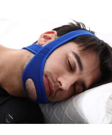 Lightweight Universal Anti Snoring Device Snoring Solution for Chin Dislocation Snoring(Blue)