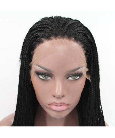 SHIYID Color Synthetic Braided Lace Front Wigs for Women - Heat Resistant 18 inch Premium Braid Wig - Buy Online on SooperMarket.com