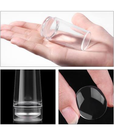 8-Piece Nail Art Jelly Stamper Kit with Scraper and Brushes | Clear Silicone Jelly Stamper for French Tip Nails | Manicure Tools - Buy Online on SooperMarket.com