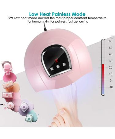 54W UV LED Nail Lamp - Gel Polish Dryer with 18 LEDs, 3 Timers, Auto Sensor, USB Port - Buy Online on SooperMarket.com