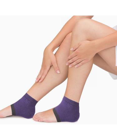 EXCEART 5 Pairs Moisturizing Socks Heel Protector Socks Cracked Heel Repair Anti-crack Socks Spa Socks Heel Socks Silicone Socks Spa Gel Socks Foot Purple Cotton Summer - Buy Online on SooperMarket.com