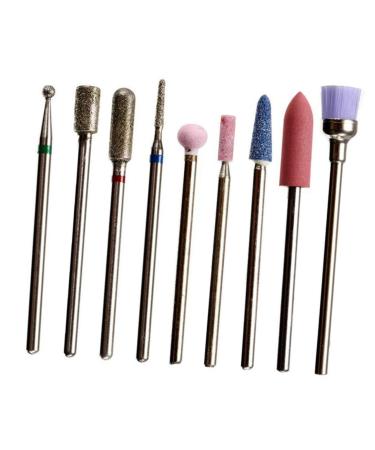 minkissy Nail Set Manicure Drill Bits Nails Kit Diamond Drill Bits Professional Nail Drill Acrylic Nails Drill Bit Acrylic Nail Polishing Kit Nail Kits Corundum Earphone Metal