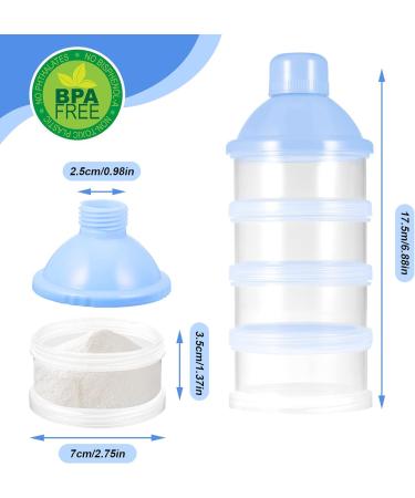 Milk Powder Dispenser Pot - BPA Free Formula Container for Travel & Outdoor Activities (Blue) - Buy Online on SooperMarket.com