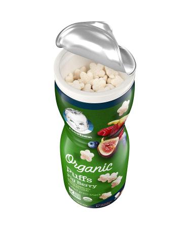 Gerber Organic Puffs Fig Berry 8+ Months - 1.48 oz (42 g) | Healthy Baby Snacks - Buy Online on SooperMarket.com