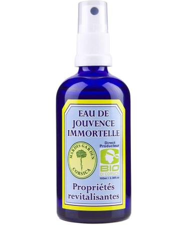 Eau de Jouvence 100ml | Corsican Face Mist from Organic hydrosol of Immortelle (Helichrysum Italicum) Myrtle (Myrtus Communis) and Mastic (Pistacia Lentiscus)