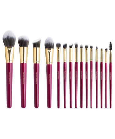 15 Pieces of Eye Shadow Brush Makeup Brush Halo Eyebrow Dye Brush Set Eye Makeup Tools 20cm White-dinosaur Doodle4