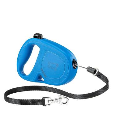 Ferplast dog leash flippy one roller leash small dogs up to 12 kg.Pull -out cord max. 4.5 m. Single button for locking and unlocking light blue max 12 kg - 4.5 m rope blue