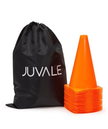Orange Plastic Cones for Sports, Speed, Agility Training Equipment (9 In, 20 Pack)