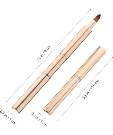 Mikinona Portable Lip Brush Lipstick Lip Brush for Women Makeup Brush for Women Lip for Women Lip Women Makeup Tools Lip Balm Applicator Lip Makeup Telescopic Lip Gloss Aluminum 13.40X0.90X0.90CM Golden - Buy Online on SooperMarket.com