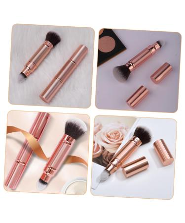 Double-Ended Retractable Makeup Brush | Foundation Blending & Blush Brush - Rose Gold Dual End Cosmetic Tool - Buy Online on SooperMarket.com