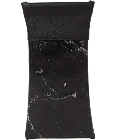 Facynde Sunglasses Pocket Case - Water-Repellent PU Leather with Marble Design | Soft Bag for Men & Women - Stylish Black Glasses Case - Buy Online on SooperMarket.com