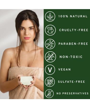 Tea Tree Oil Soap Bar 4oz - Antifungal Antiseptic Remedy for Face & Body | Pure Essential Oil Infused Skincare Cleanser for Acne, Ringworm & Fungus - Buy Online on SooperMarket.com