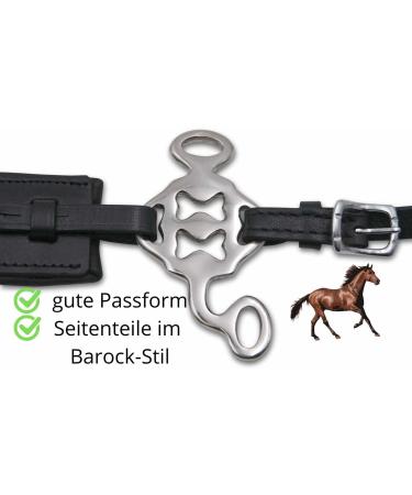 AMKA Hackamore Bitless Leather Bridle - 3-Way Adjustable with Baroque Straps for Optimal Comfort - International Shipping Available - Buy Online on SooperMarket.com