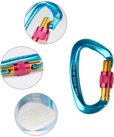 Buy Tompig Heavy Duty Carabiner 25kn - Secure Climbing Clips with Screw Lock for Climbing Hammocks & Dog Lines - International Shipping Available - Buy Online on SooperMarket.com