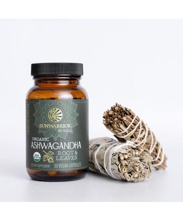 Sunwarrior Ashwagandha with Organic Black Pepper | 30 Capsules - Sleep Aid, Stress Relief, Immune Support | Promotes Calm & Relaxation | Gluten Free, Dairy Free, Non GMO, Keto, Raw Organic - Buy Online on SooperMarket.com