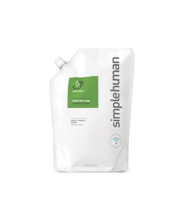 simplehuman CT1092 1 liter refill bag for dishwashing liquid rosemary-thyme 1 l (1 pack) rosemary-thyme