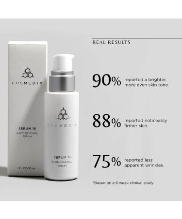COSMEDIX Serum 16: Rapid Renewal & Uneven Skin Tone Reduction Serum with Vitamin A and Retinol - Moisturizing Formula | Cruelty Free - Buy Online on SooperMarket.com