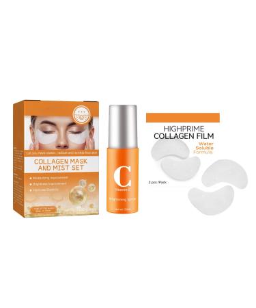 Spa Things for Teen Girls Collagen Eye Spray Set Reverse Age Restructuring Anti Wrinkle Moisturizing Collagen 50ml Mens Self Care 1 count (Pack of 1) Yellow