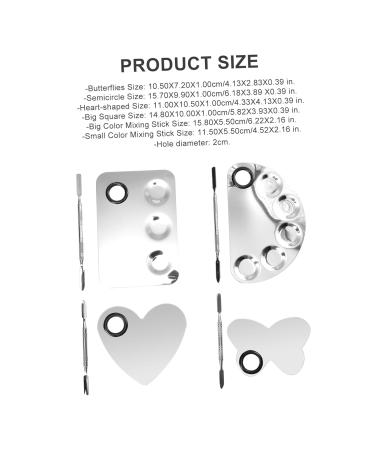 4 Sets Manicure Palette Set - Stainless Steel Nail Color Mixing Tools & Accessories for Perfect Nail Art - Buy Online on SooperMarket.com