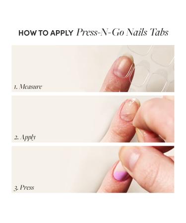 Glamnetic Press n Go Instant Nail Adhesive Tabs | 90 Easy-Remove & Less Damaging | Short-Term Wear Customized Fit for Perfect Nails - Buy Online on SooperMarket.com