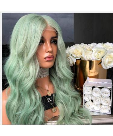 BGHJUE African Wig Big Green Wave Lace Front Human Hair Wigs Brazilian Straight Wig Pre Plucked Hairline With Baby Hair Lace Wig